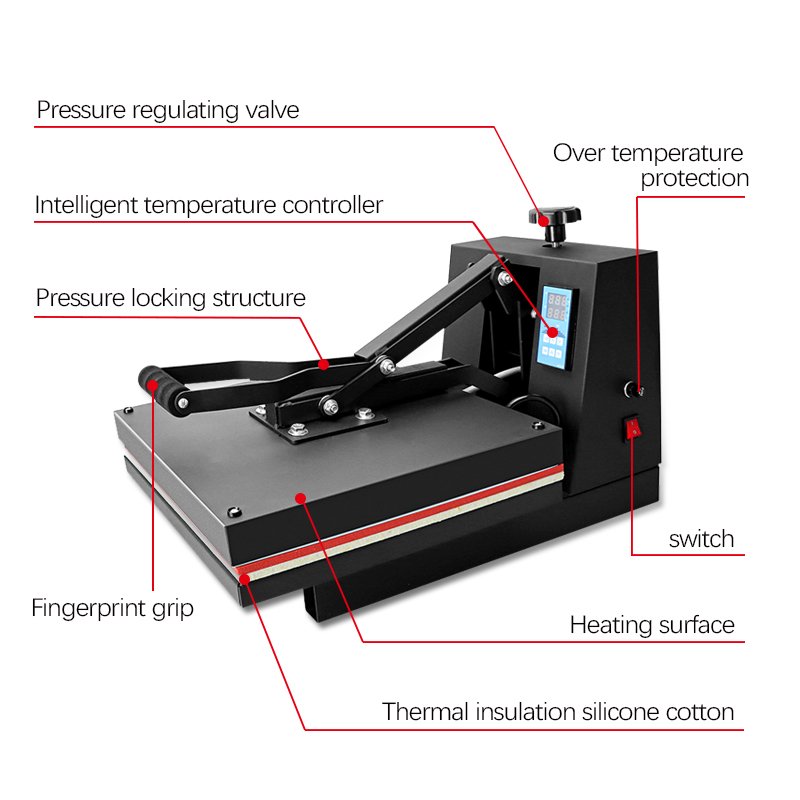 Best Price 38x38 CM OEM T shirt Custom Manual Heat Press Transfer Printing Machine