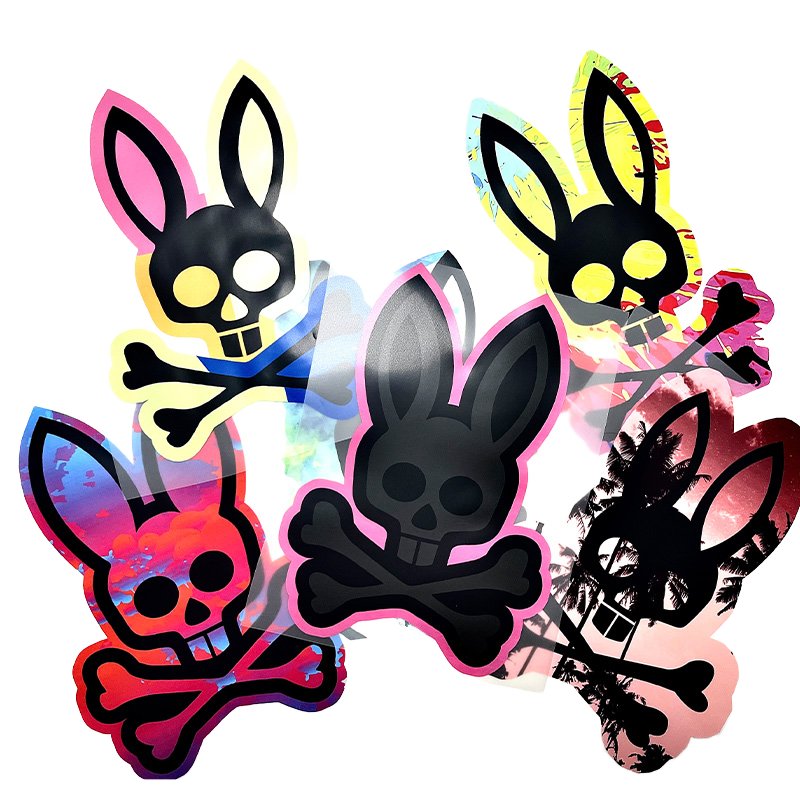 High Quality Custom Cartoon Rabbit Logo Print Heat Screen DTF Transfer Printing for Clothing Packaging Labels