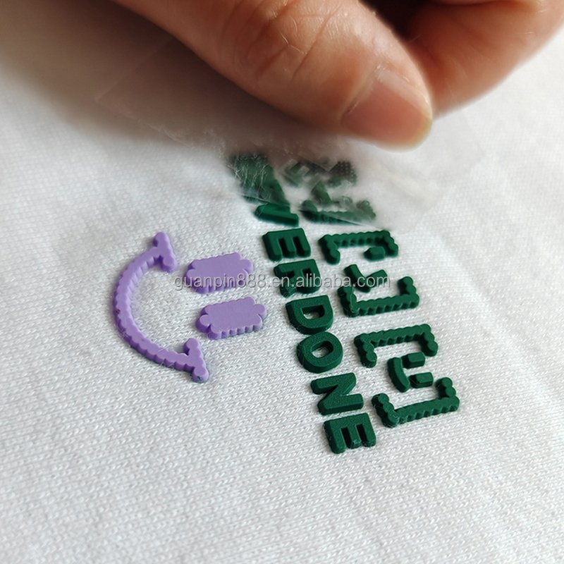 Wholesale Custom Clothing Accessories 3D Heat Transfer Printing Label High-quality Grinding Tool Silicone Pink Rabbit Logo