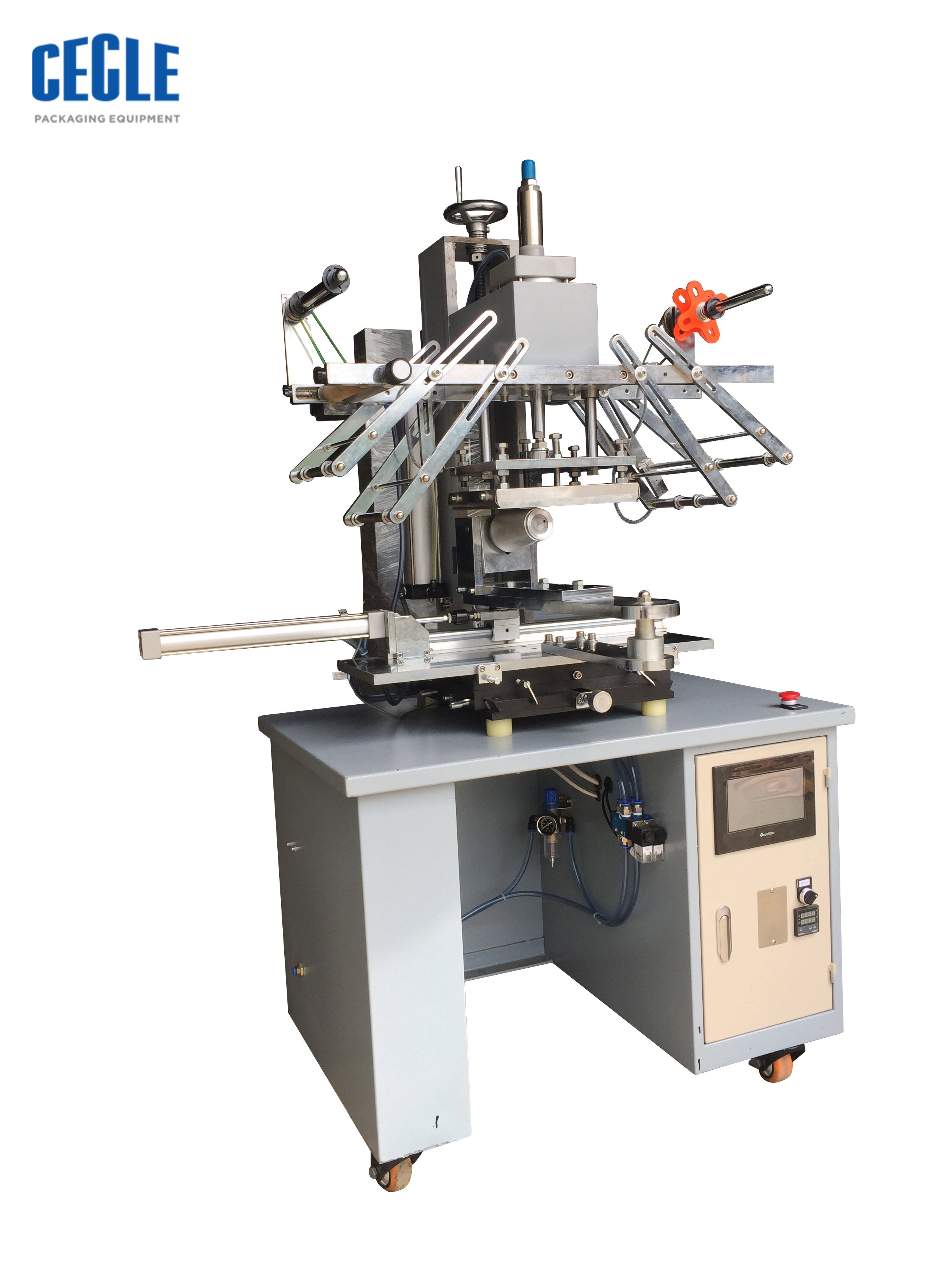 HT-C-200 semi auto product bottle heat transfer printing machine plastic for cup pvc