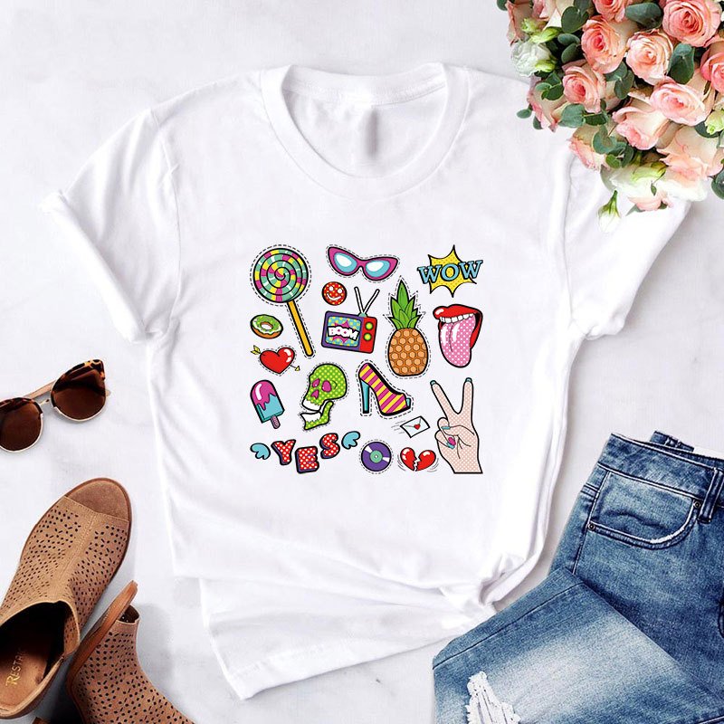 Cute T Shirt Decals Transfers Printing Cartoon Fruit Design Ready Stock Dtf Labels Customize Heat Press Sticker For Clothing