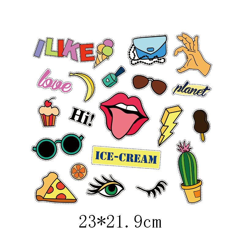 Cute T Shirt Decals Transfers Printing Cartoon Fruit Design Ready Stock Dtf Labels Customize Heat Press Sticker For Clothing