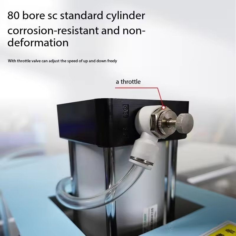 double station clothing label ironing machine Pneumatic small painting hot transfer printing label press T-shirt ironing drill