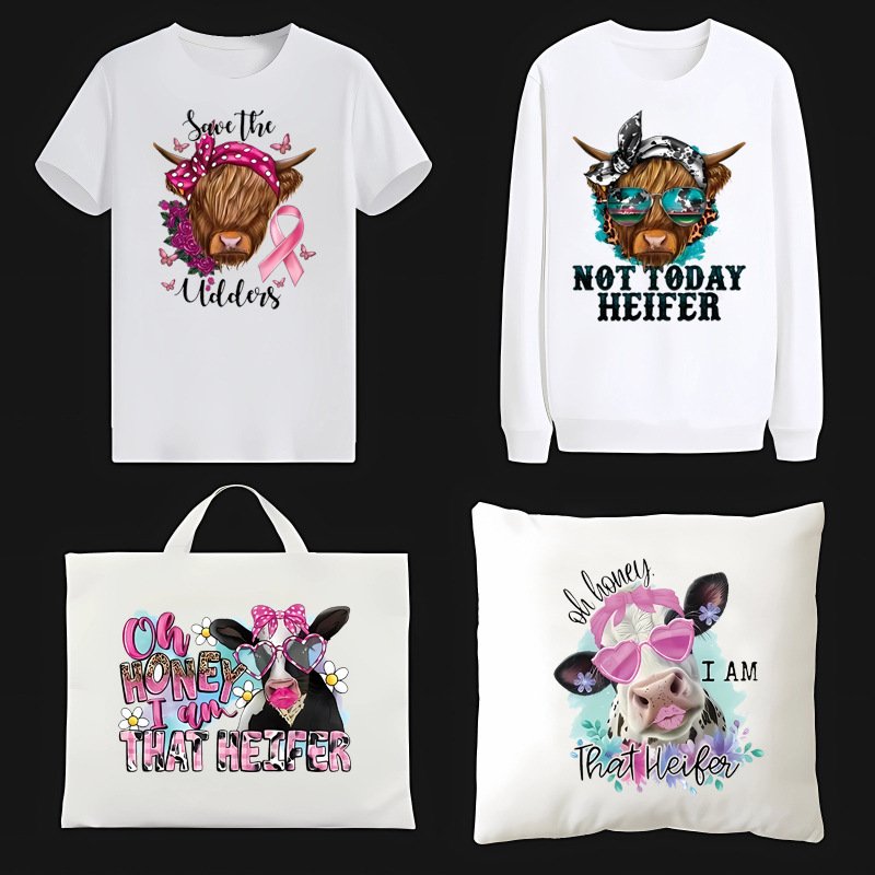 Customized Heat Stickers With Vinyl Application Diy Stickers For Clothing Transfer Printing Iron DTF Thermal Transfer Sticker