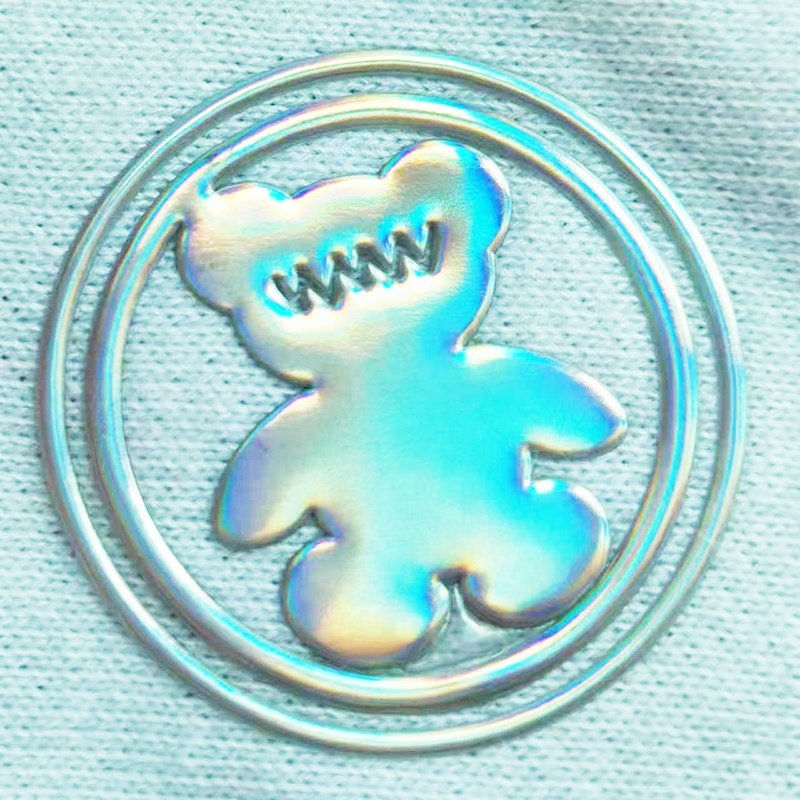 Golden letters Wholesale custom 3D embossed Clothing badge TPU heat transfer printing with PVC high-frequency label