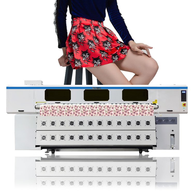 CMYK sublimation ink supply system high precision 3.2m print width 8 heads multicolor printing neon sublimation plotter