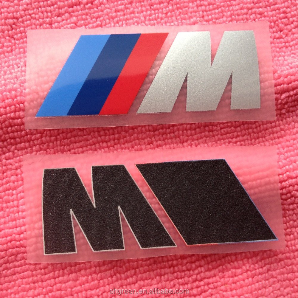 clear PET plastic iron on transfer label,thermal transfer logo for costume