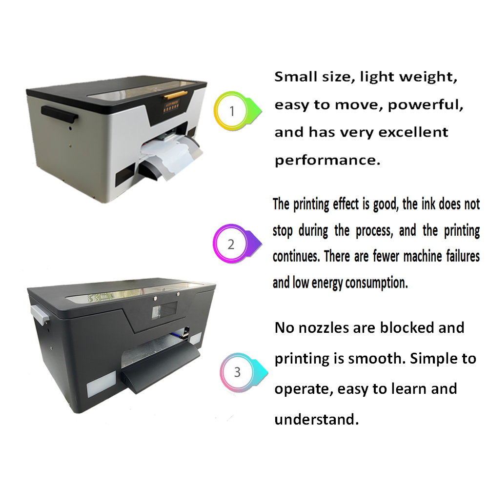 single head xp600 small size a3 dtf printer 300mm Pet film heat transfer printing machine for tshirt transfer printing