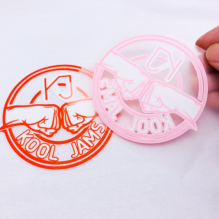 T-Shirts Heat Transfer Printing Logo Custom Designs Logo Heat Press Tagless Labels for Clothing