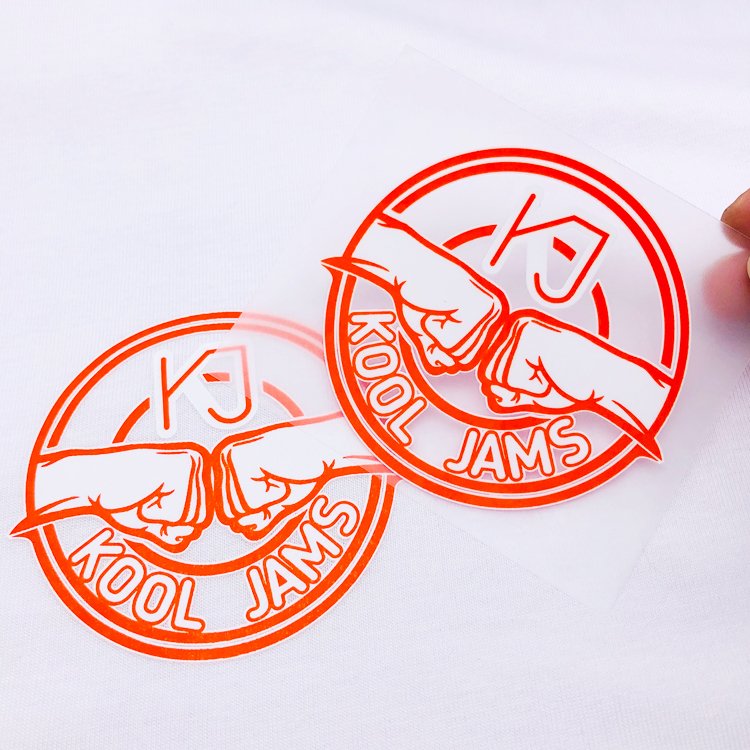 T-Shirts Heat Transfer Printing Logo Custom Designs Logo Heat Press Tagless Labels for Clothing