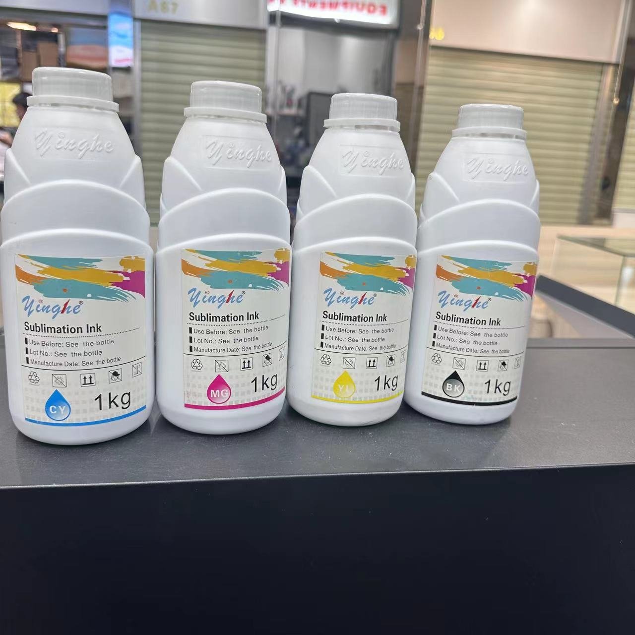 Yinghe Sublimation printer XP600/I3200A1 printhead CMYK Heat Transfer Printing Dye 1000ml=1L for clothing/fabric Sublimation Ink