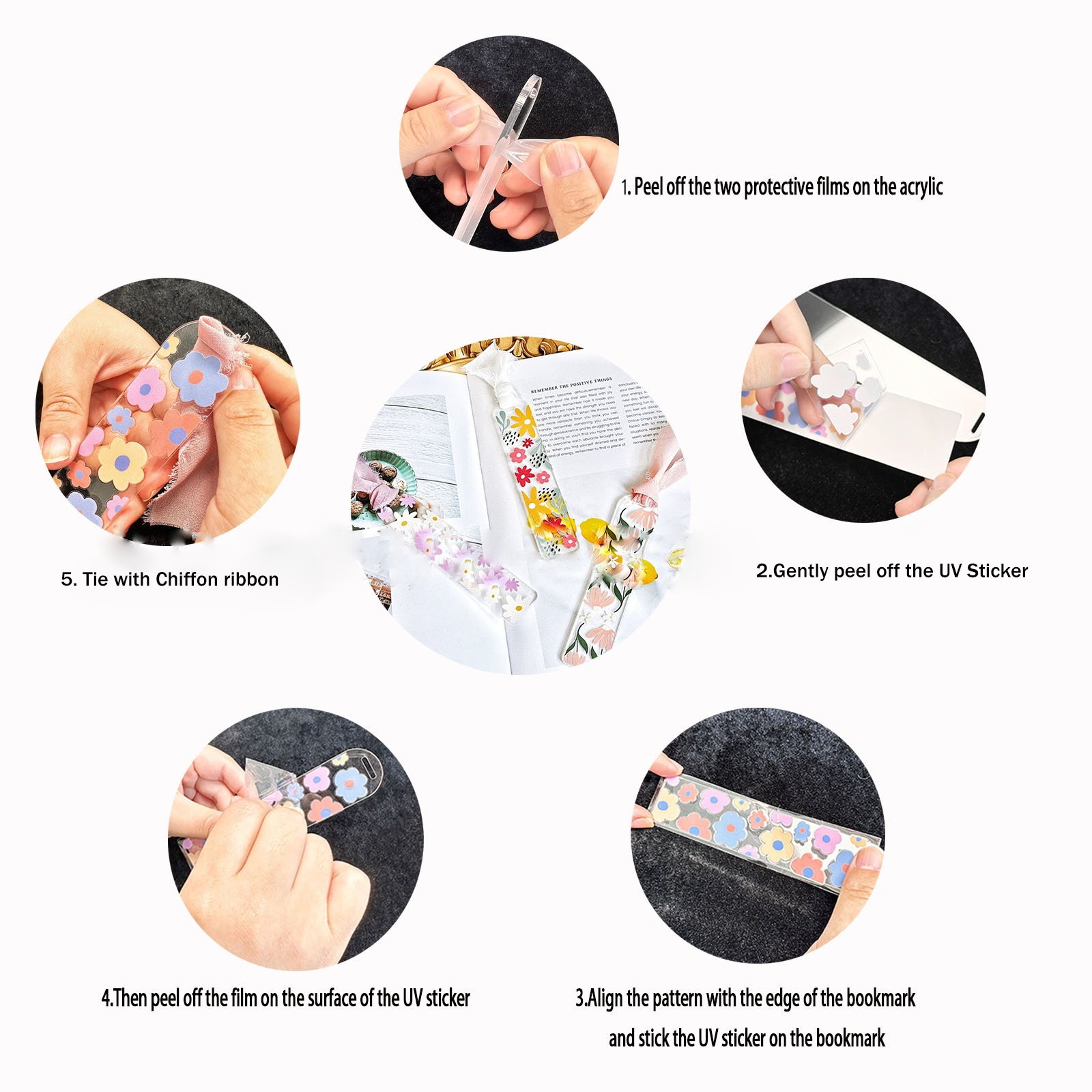 UV DTF Transfer for Bookmark Wraps Decals Stickers Transfers Print Bundle For Hotel DIY