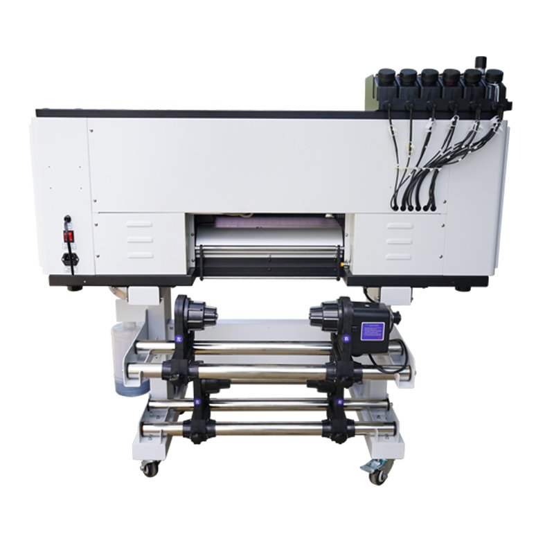 12" All in 1 Small UV PET Film Transfer Printing Machine Foil Film Laminating 2 in 1 Gold 30cm A3 UV DTF Printer With 3 XP600