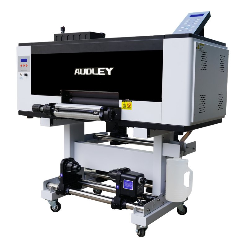 12" All in 1 Small UV PET Film Transfer Printing Machine Foil Film Laminating 2 in 1 Gold 30cm A3 UV DTF Printer With 3 XP600