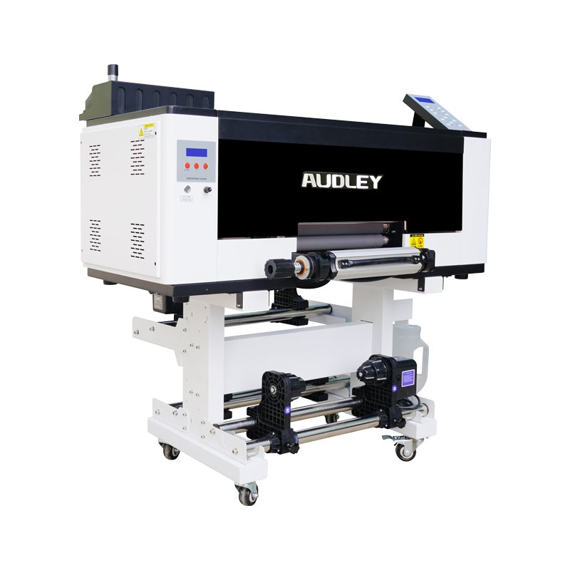 12" All in 1 Small UV PET Film Transfer Printing Machine Foil Film Laminating 2 in 1 Gold 30cm A3 UV DTF Printer With 3 XP600