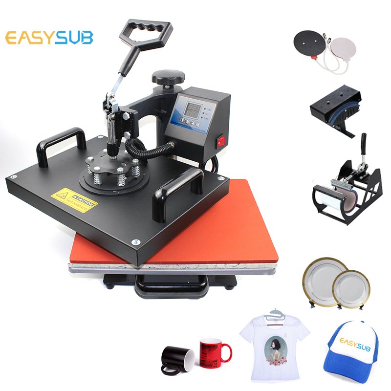Combo Flat 5 In 1sublimation Heat Transfer Machine Printing Machine On Clothes heat press machines