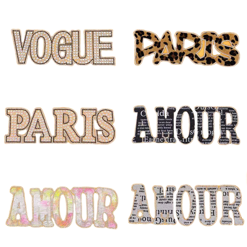 2024 New Colored Crystal High Quality Water Diamond Heat Transfer Printing Patch