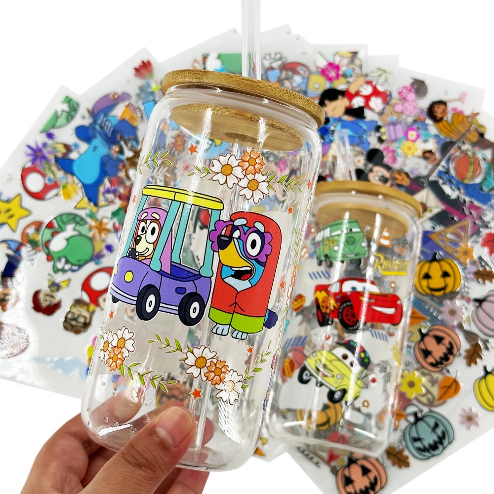Accept Personalized Custom Printing Fashion 16 20 24oz UV DTF Impresiones Cup Wrap Designs Transfers Stickers Label