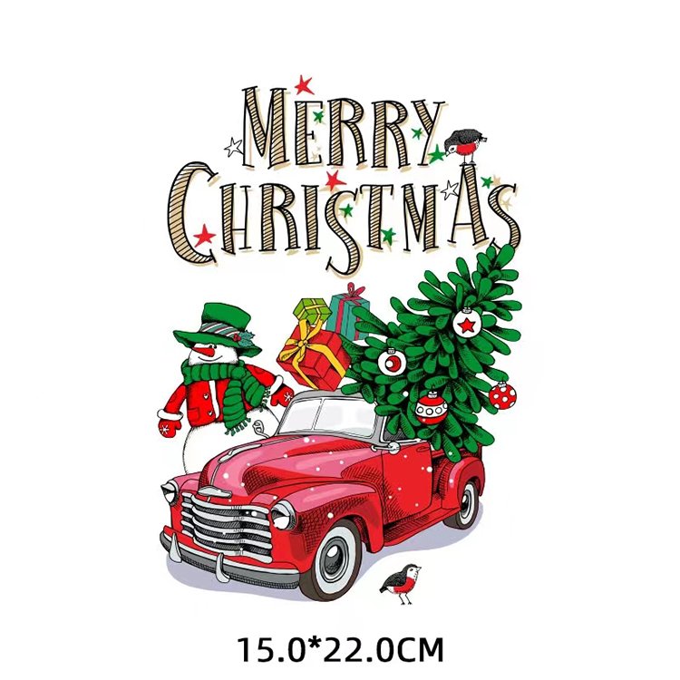 XinHeng Custom Logo DTF Heat Transfer Christmas Sheet Film T-shirt Garments Printing Sticker
