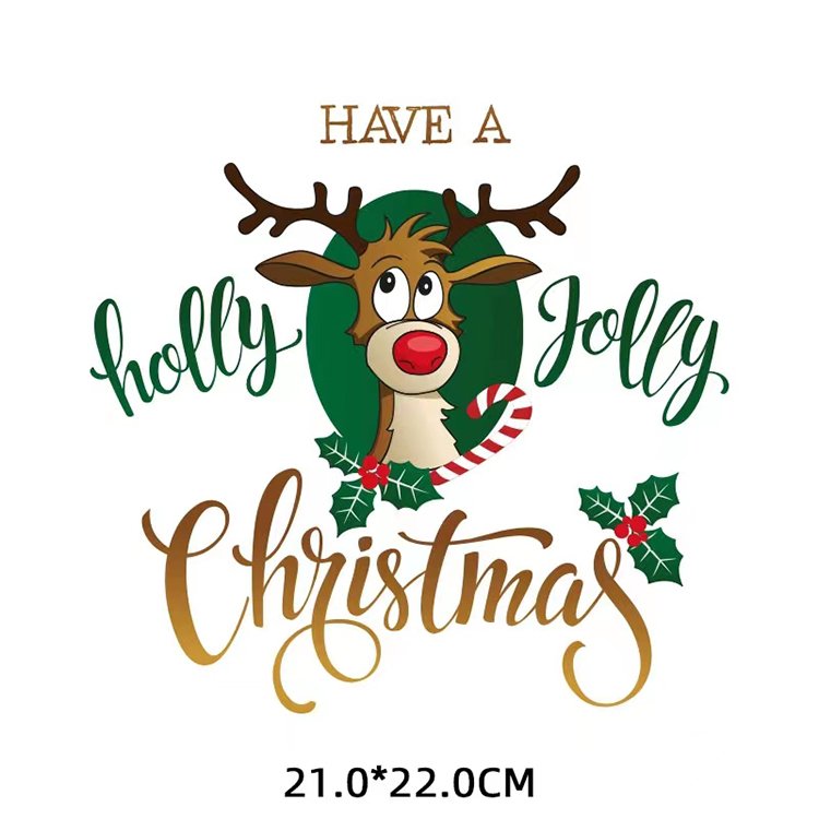 XinHeng Custom Logo DTF Heat Transfer Christmas Sheet Film T-shirt Garments Printing Sticker