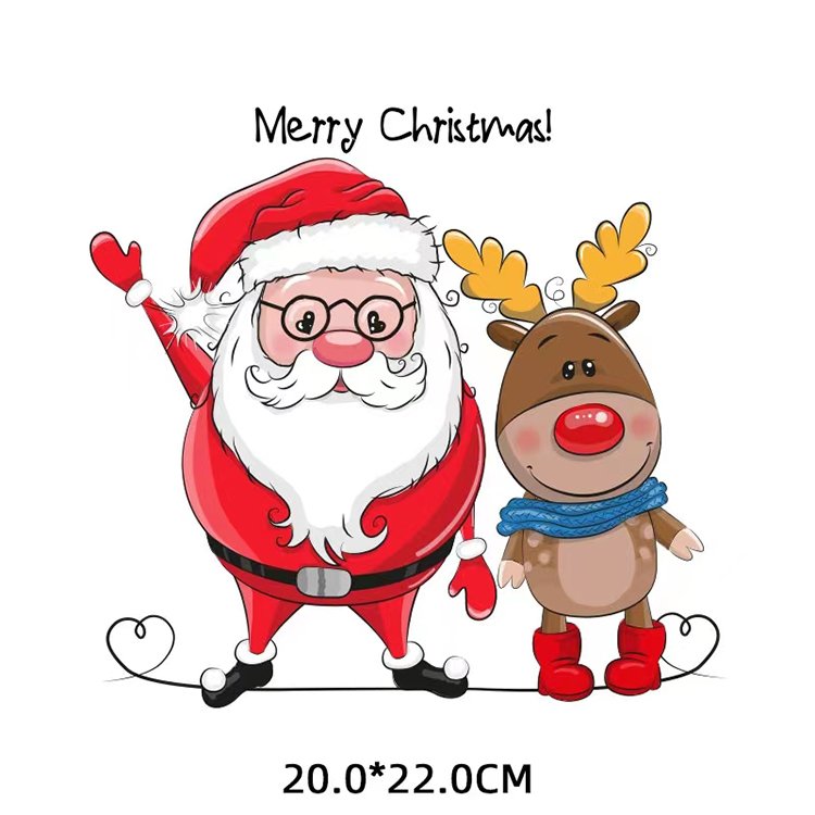 XinHeng Custom Logo DTF Heat Transfer Christmas Sheet Film T-shirt Garments Printing Sticker