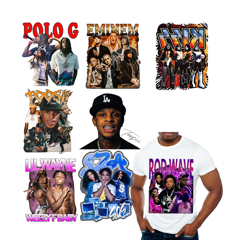 Custom Logo Designs Iron On Printable Plastisol Vinyl Film Designs Press Sticker Logo Heat transfer printing For T Shirts