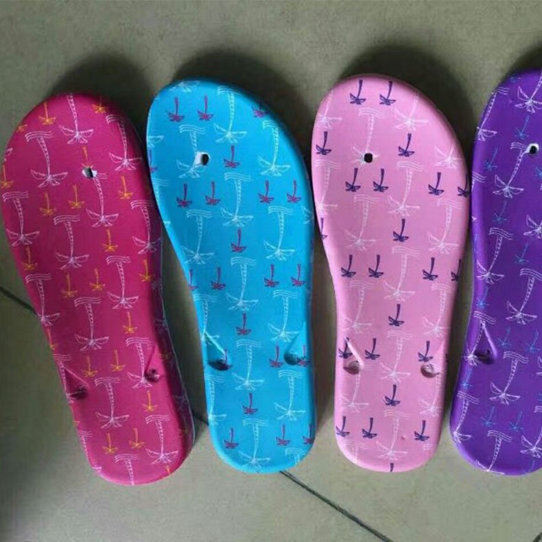 Custom EVA 3D printing Flip Flops slipper Sheet heat transfer water transfer stickers Labels Logo flim for Plastic slipper