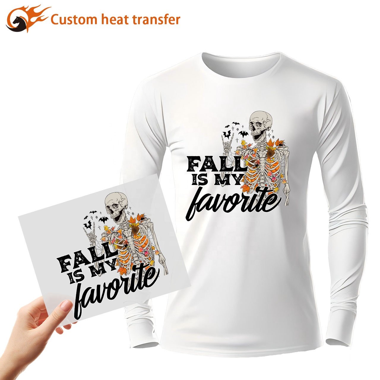 High quality wholesale custom screen print transfers vinyl logo heat press sticker dtf heat transfer printing for Garment