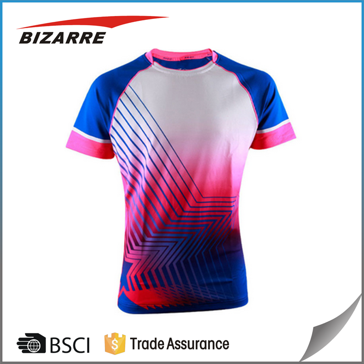 Customized make logo Women's design sublimation printing polyester fabric casual t-shirt for ladies
