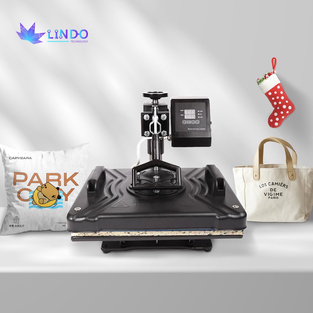 Automatic Mini Heat Press Transfer Machine Electric 38*38cm Flat Printing for Flat T-shirts Mugs Plates