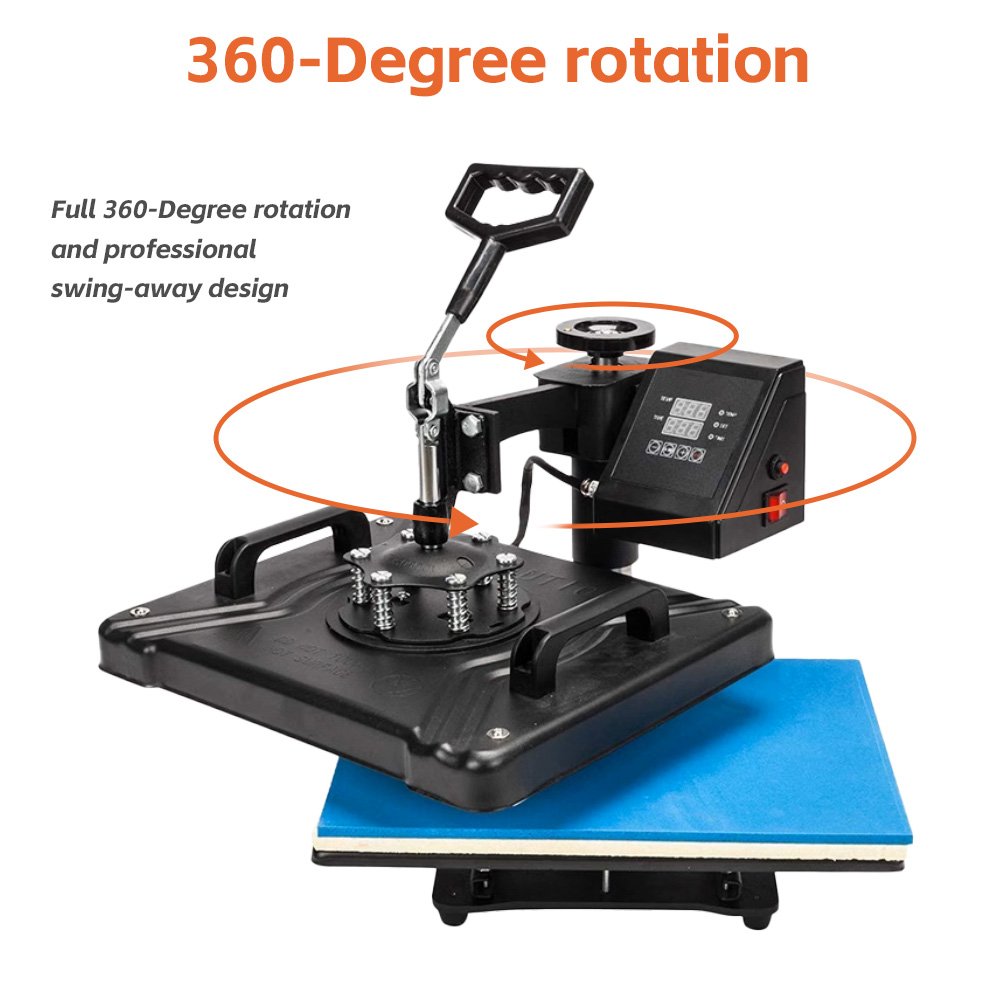 Automatic Mini Heat Press Transfer Machine Electric 38*38cm Flat Printing for Flat T-shirts Mugs Plates