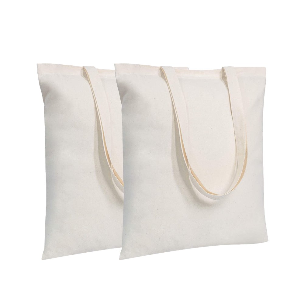 200 Beige Reusable Canvas Drawstring Bags Sublimation Lightweight Grocery Shopping Backpack Heat Transfer Print Custom Designs