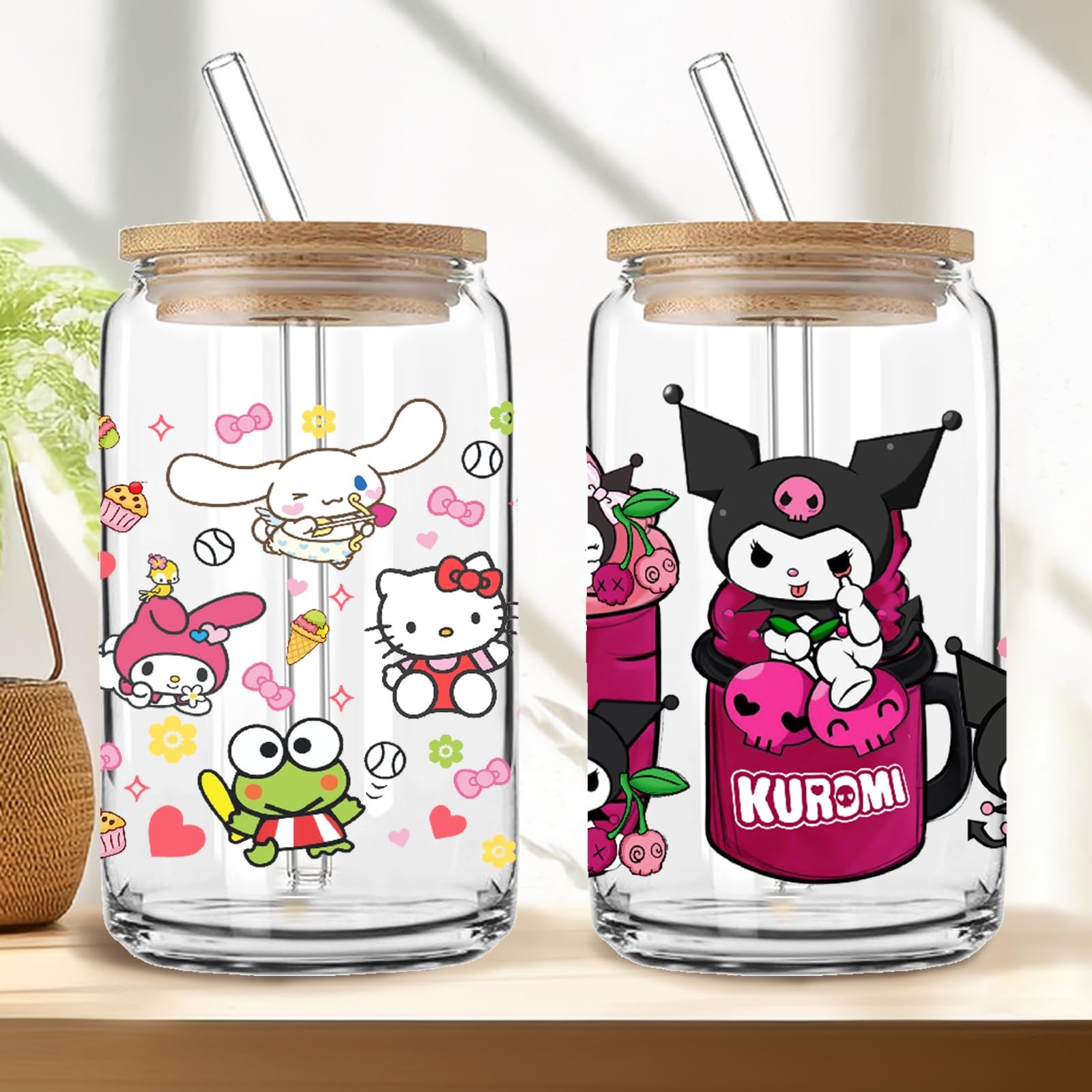 Good Selling 16oz Libbey UV DTF Custom Cup Wraps Ready for Transfer Printing Logo Tumbler Glass Can UV DTF Cup Wraps Ready Ship