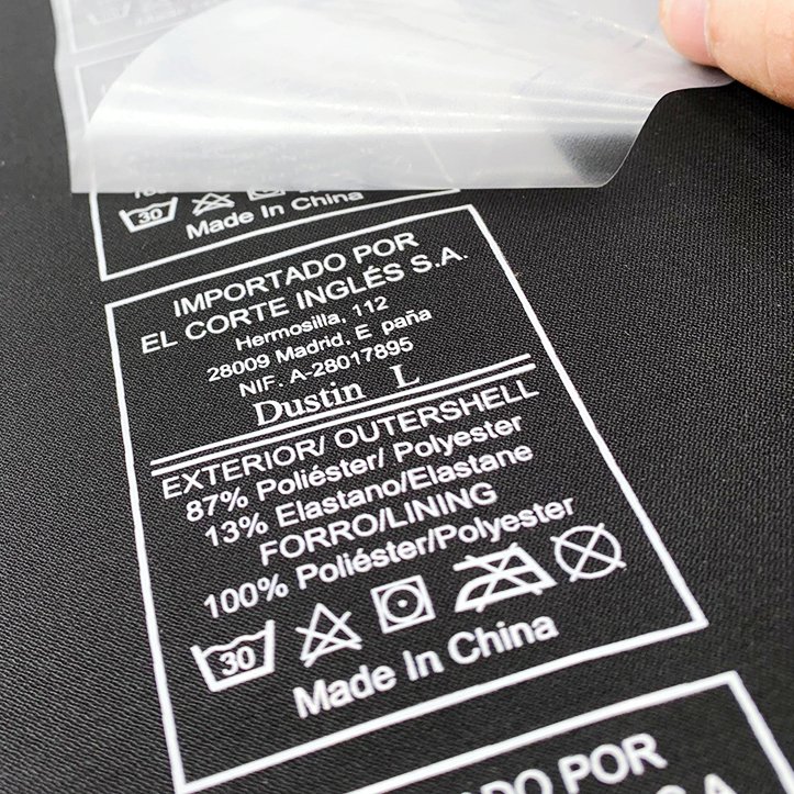 Custom Heat Transfer Clothing Tags Iron on Tagless Neck Labels for T Shirts
