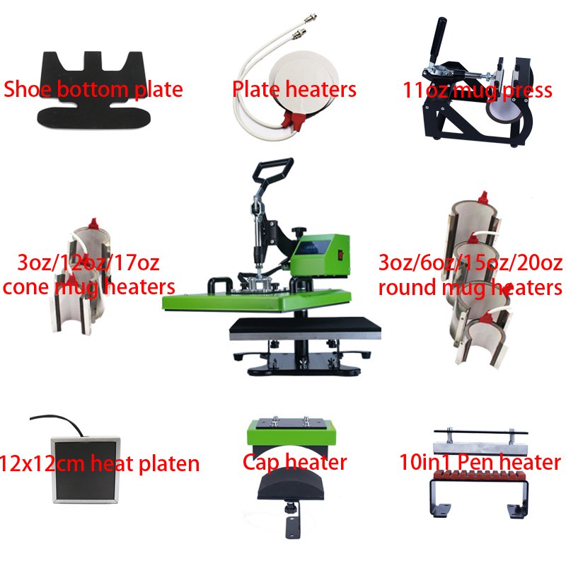 15 in 1 2500w digital power box combo heat press swing away machine sublimation 15IN1
