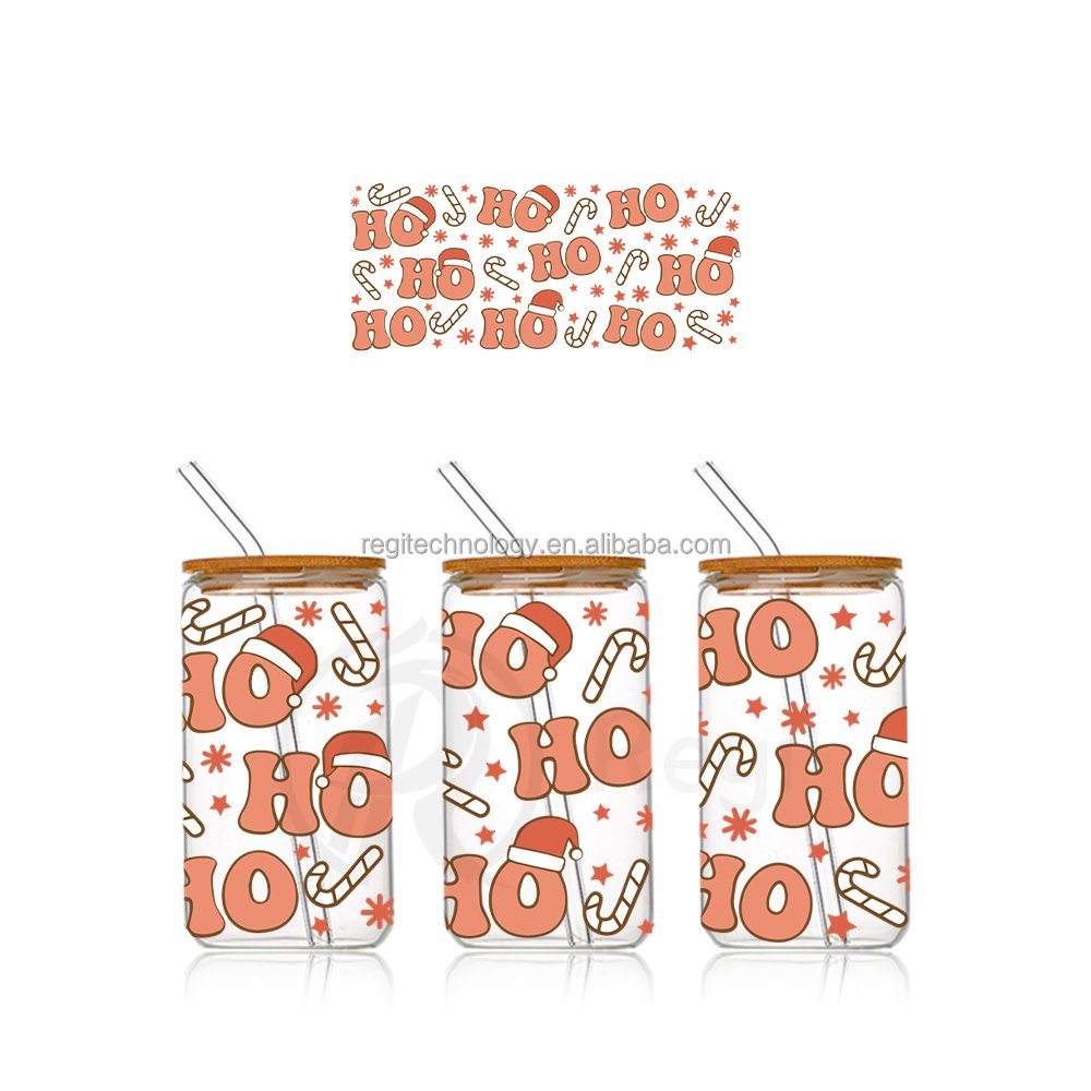 Custom Uvdtf Cup Wraps Design Ready To Ship UV DTF Cup Wrap Transfer 16oz Printing Pegatina for Libbey Glass Cup Wrap Sticker
