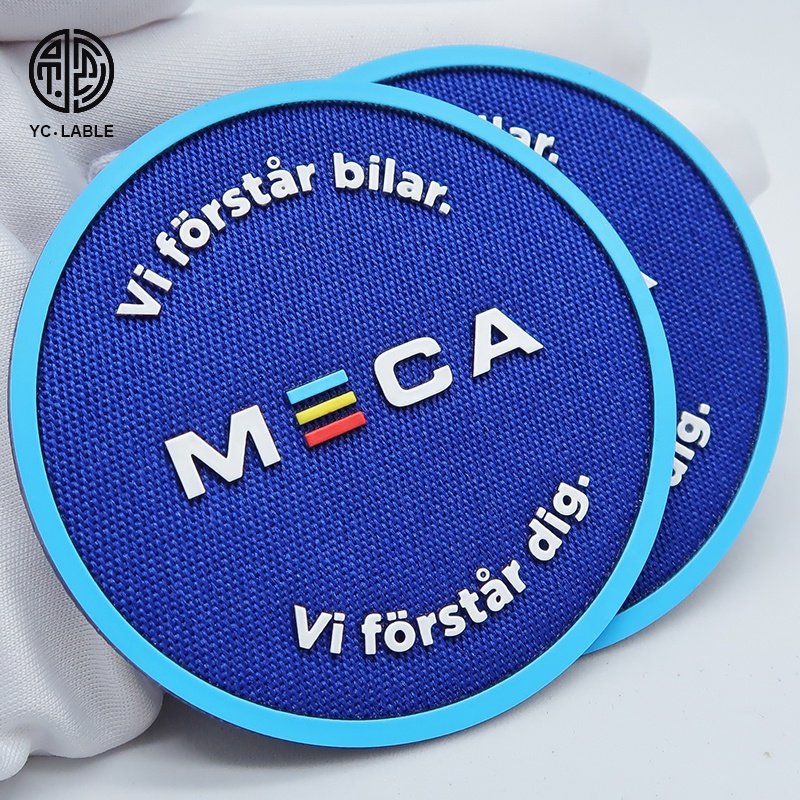 Custom 3D logo silicone heat transfer labels rubber patches for clothing