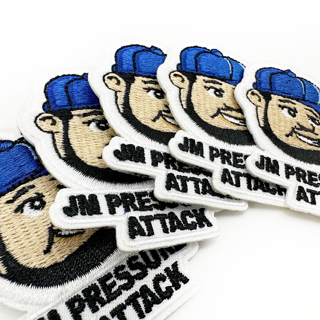Custom Logo Design Heat Transfer Woven Label Embroidery Patch Embroidered Clothes Fabric Badges Iron on Customize Patches