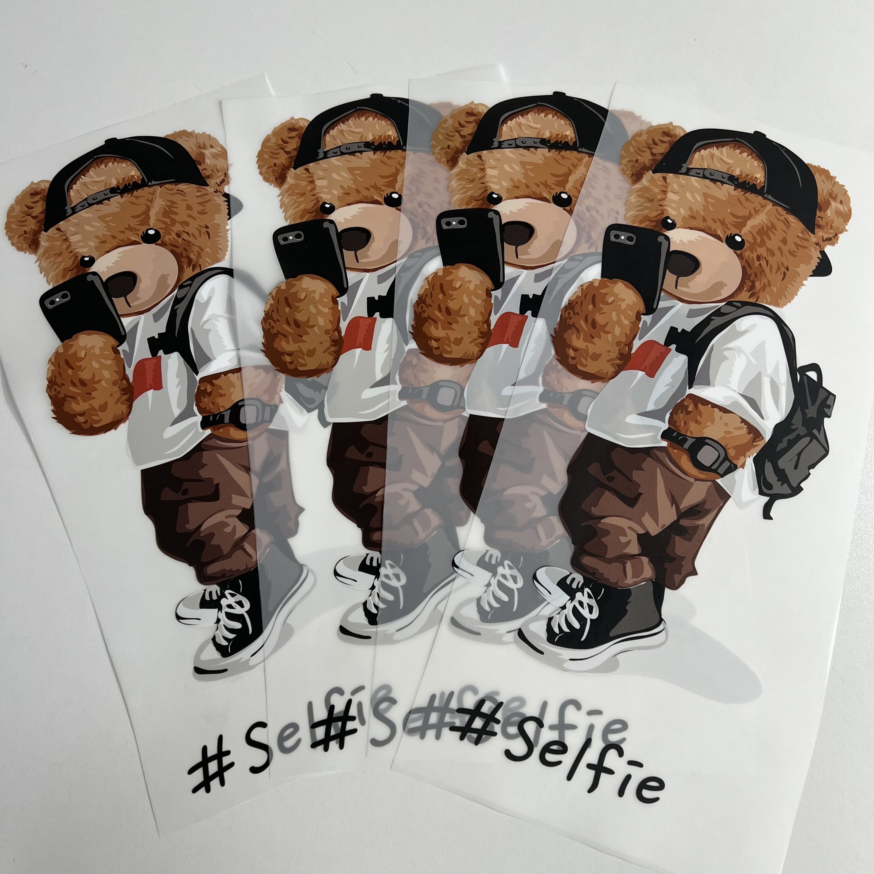 Popular Bears Tshirts Clothes Stickers Iron Screen Plastisol Heat Transfer Printing Paper Offset DTF Heat Transfers