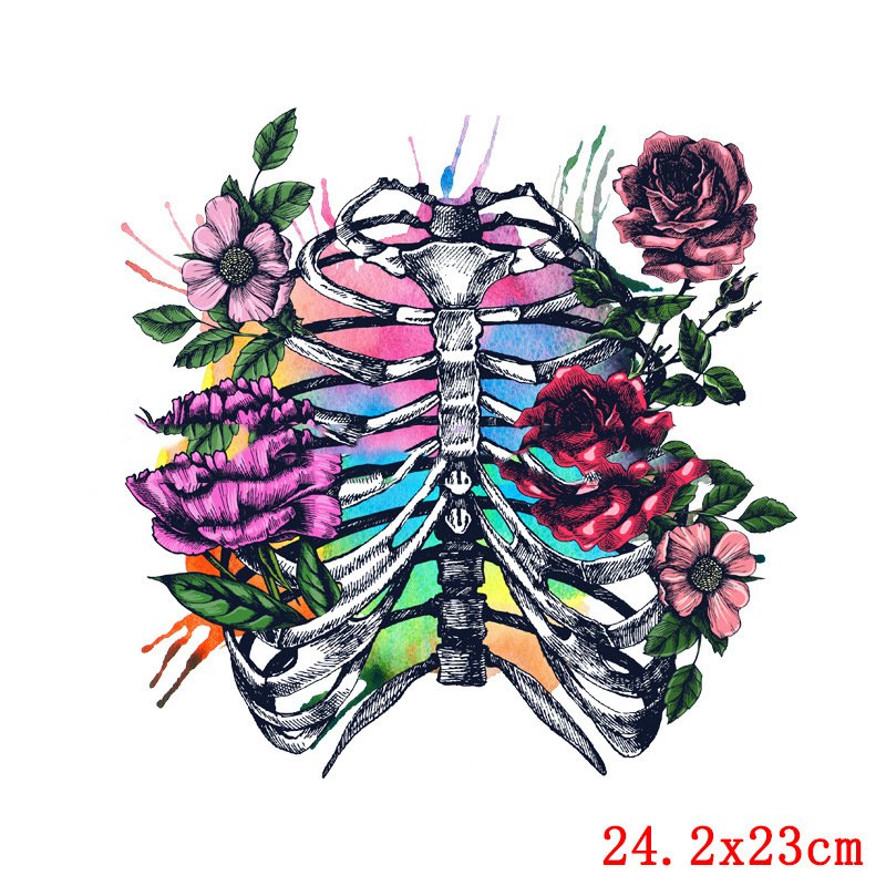 Factory custom skull heat transfers heat press sticker transfer printing designs logo dtf film iron on transfer print