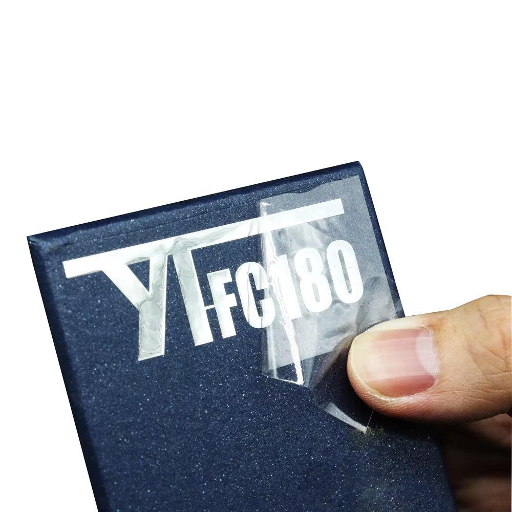 High Quality Clear Waterproof 3D Metal Transfer Printing Letters LOGO Business Brand Label Stickers Premium Transfer Printing