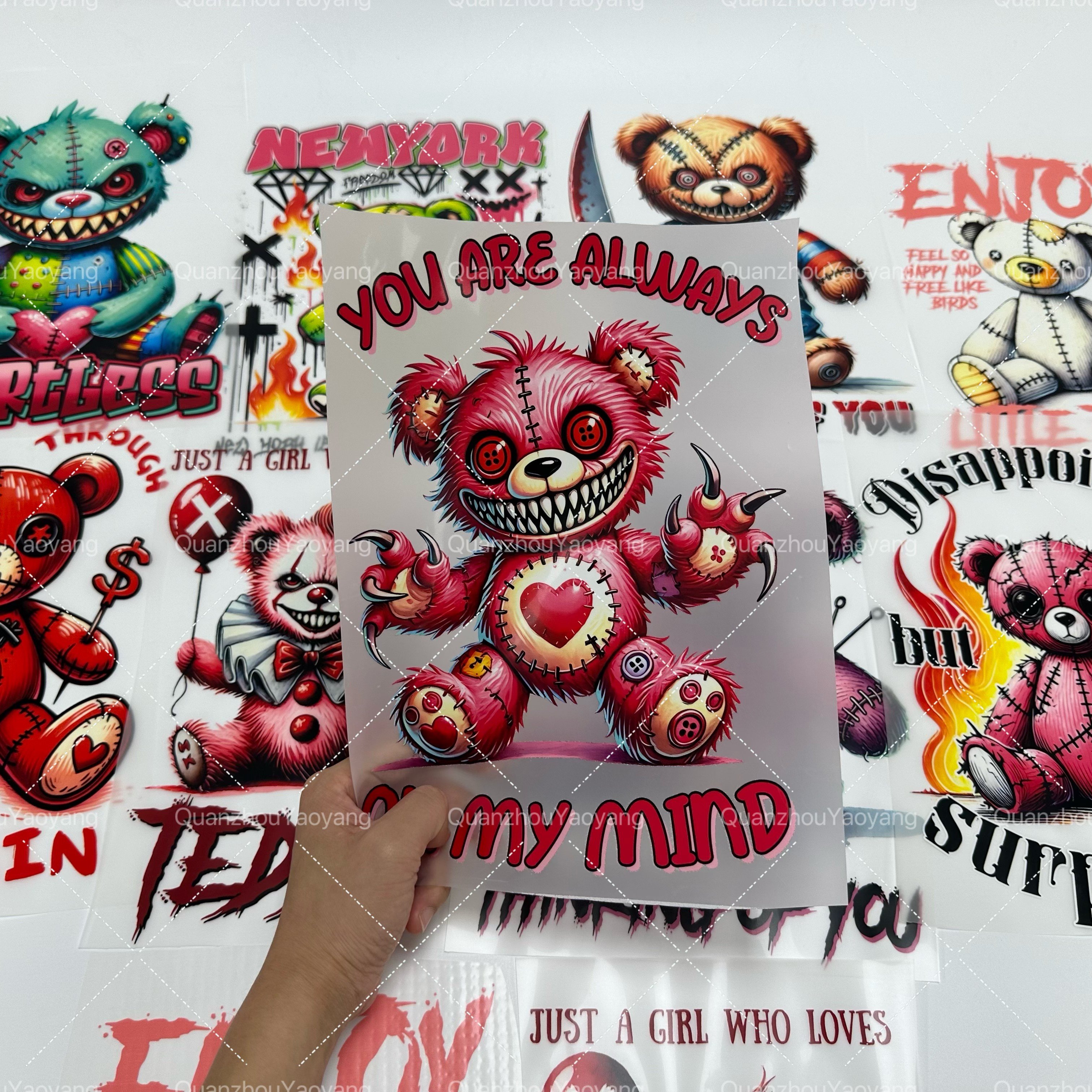 Cartoon Iron-On Transfer For Clothing Patches DIY Washable T-Shirt Thermo Sticker Applique Heat Transfer Printing For Garment