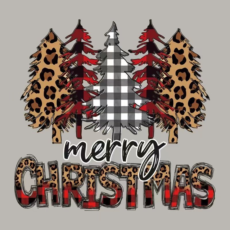 New screen printing transfer for t-shirts black santa christmas dtf transfers dtf christmas transfers designs ready to press