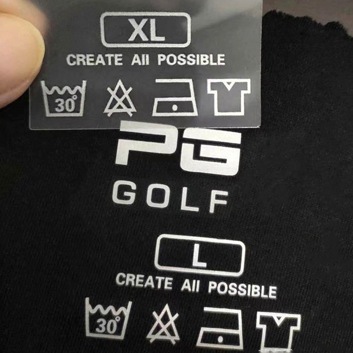 Custom 2024 cheapest clothing heat transfer label with size wash mark label clothing care label
