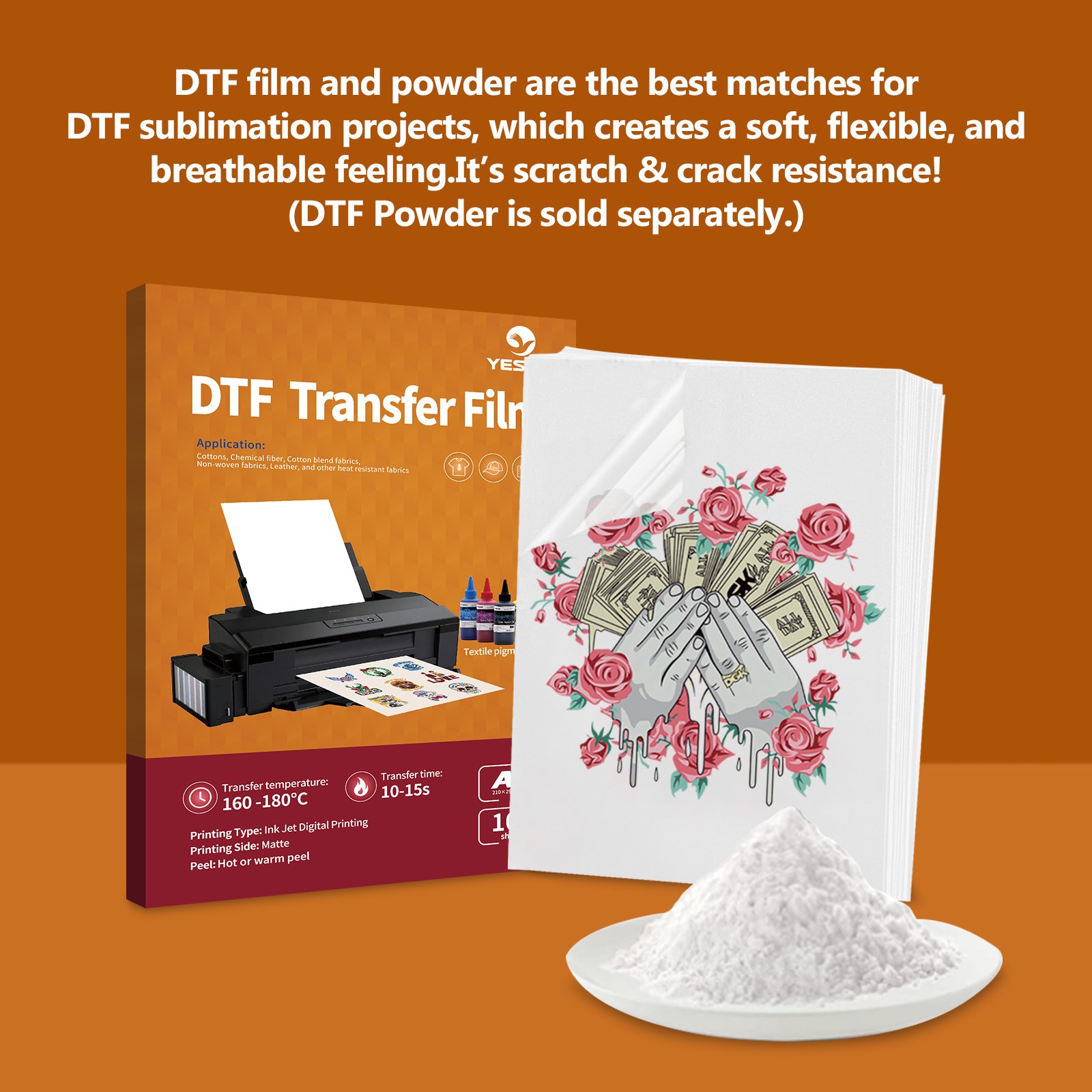 Wholesale Custom Screen Printing Heat Transfers DTF Transfer Film For Clothing Printing