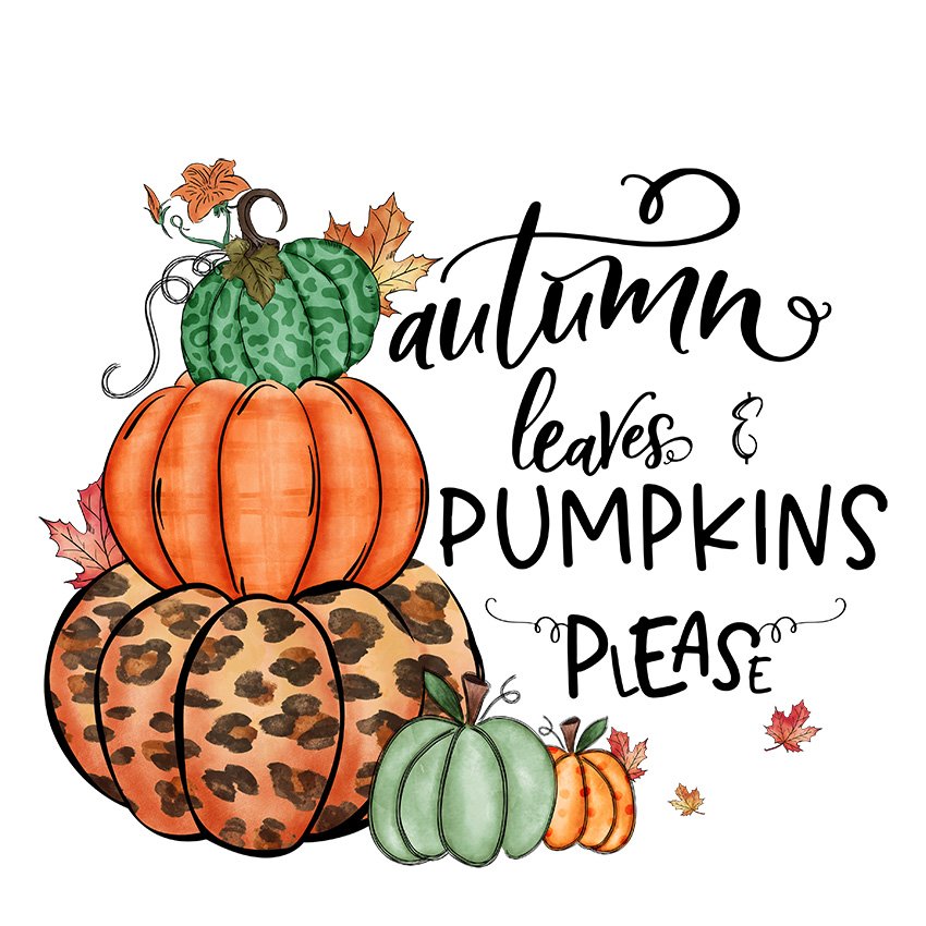 Pumpkins custom design DTF heat transfer logo labels sticker printing for t shirt