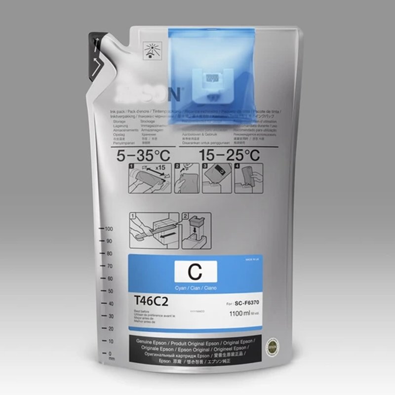 Supercolor Heat Transfer Printing 1100ML F6370 Dye Sublimation Ink Bag Without Chip For Epson F9470 F6370 Printers