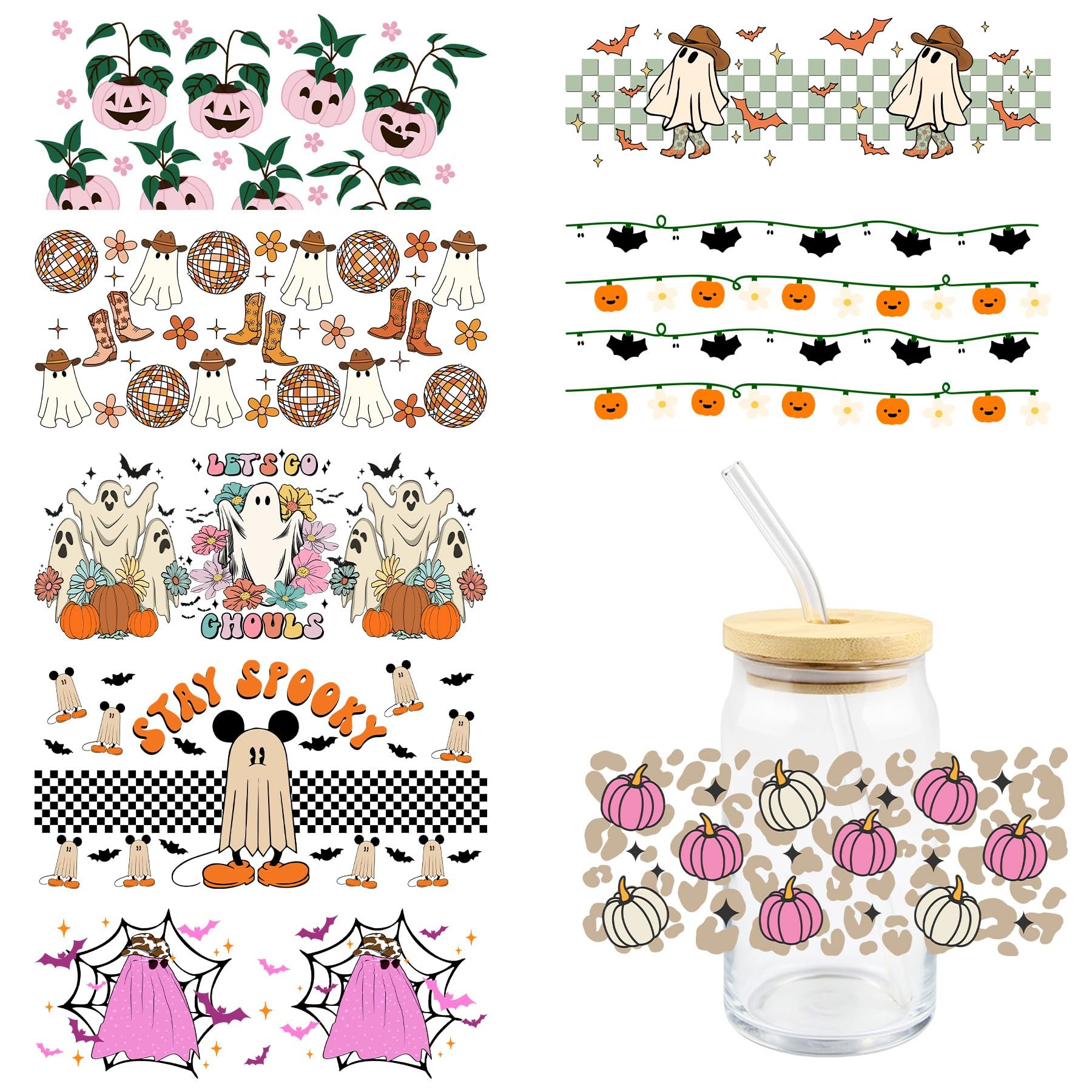 Rub on transfers for Crafts Christmas UV Transfer sticker for Mug Coffee Cups Tumblers UV DTF Cup Wrap UV Transfer sticker
