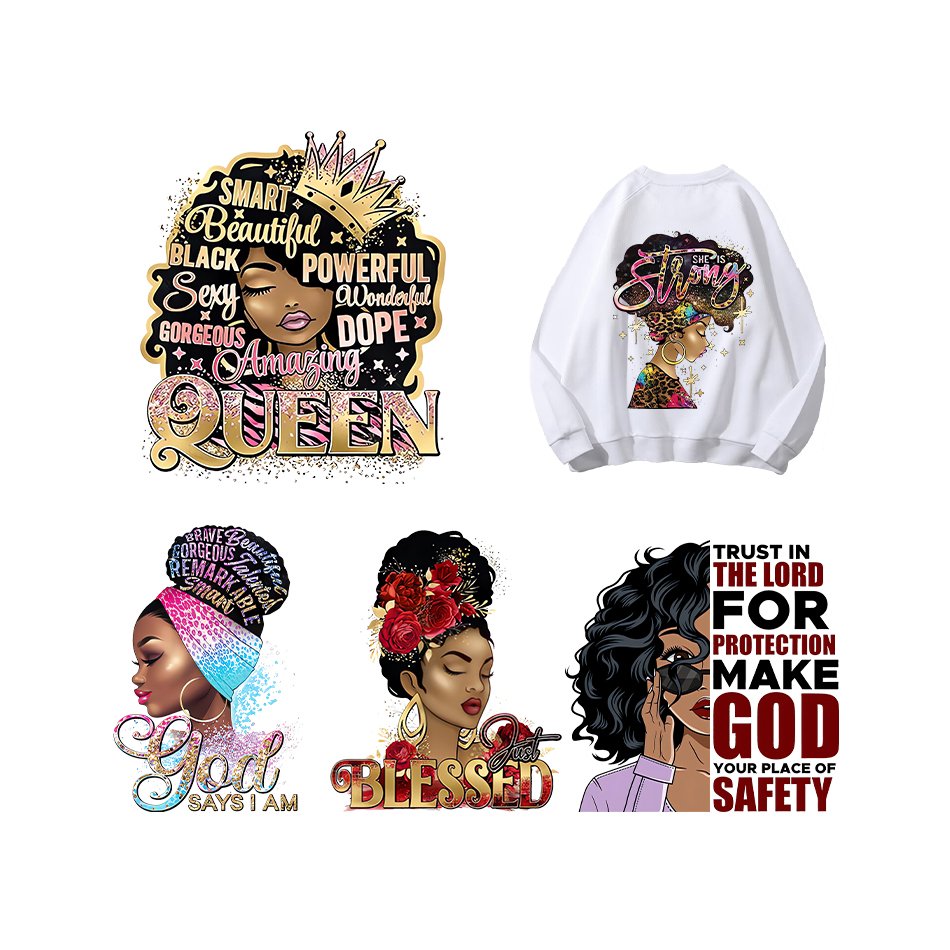 printable heat transfer vinyl clear film screen print transfers heat press logo print for clothing Custom made for T-shirts
