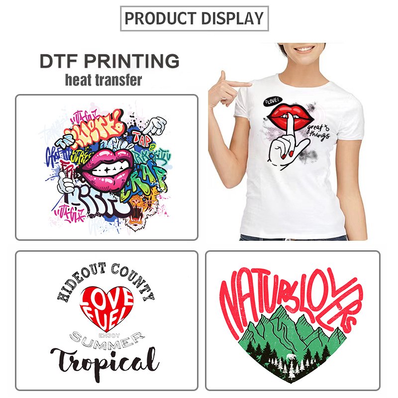 Yunshang custom Size Hot Sale PET DTF Transfers Screen Vinyl Heat Transfer Printing for t-shirt